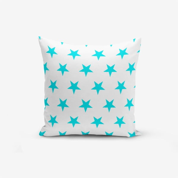 Pamučna navlaka za jastuk Minimalističke navlake za jastuke Tirkizna zvijezda Moderna, 45 x 45 cm