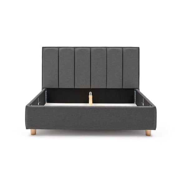 Tamno sivi bračni krevet s prostorom za odlaganje ProSpánek Wega, 180 x 200 cm-image-3