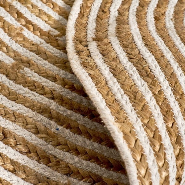 Okrugli tepih juten u prirodnoj boji ø 100 cm Natur – Casa Selección-image-2