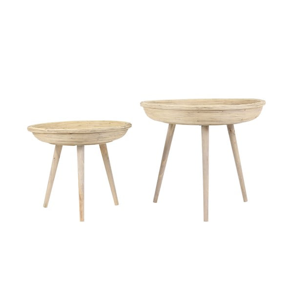 Okrugli pomoćni stolići u setu 2 kom od ratana ø 56 cm Colon – Light & Living-image-3