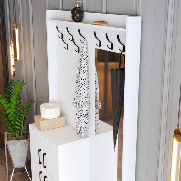 Bijeli set za predsoblje Berlin - Kalune Design-image-4