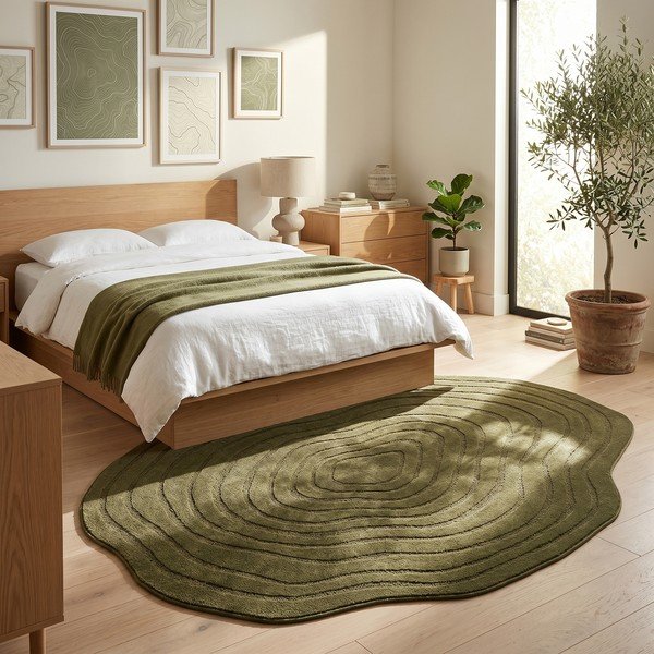Tamno zeleni tepih 160x230 cm Pebble – ESTE-image-3