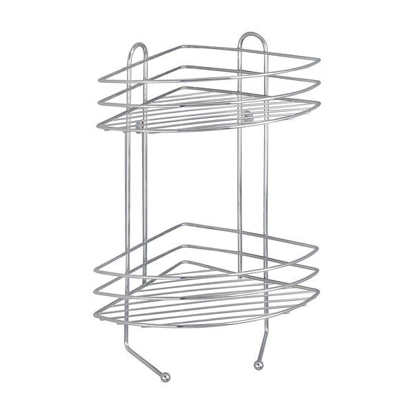 Dvoetažna kromirana kutna zidna polica Wenko Exclusive-image-3