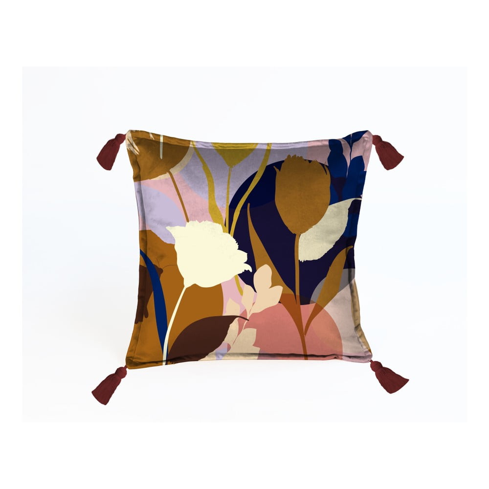 Ukrasna navlaka za jastuk u boji Velvet Atelier Florals, 45 x 45 cm