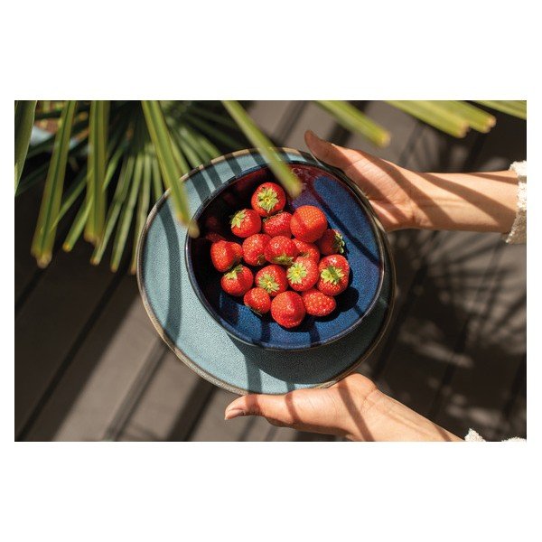 Tamnoplava zdjela od kamenine Villeroy & Boch Like Lave, 22 x 21 cm-image-1