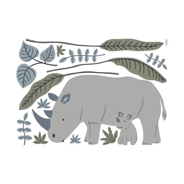 Naljepnice 90x64 cm Rhinoceros – Lilipinso