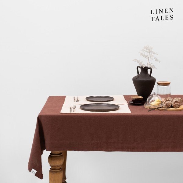 Laneni stolnjak 140x200 cm Chocolate – Linen Tales