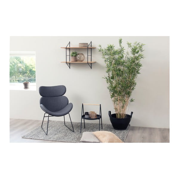 Tamno siva fotelja s crnim nogama Actona Cazar-image-2