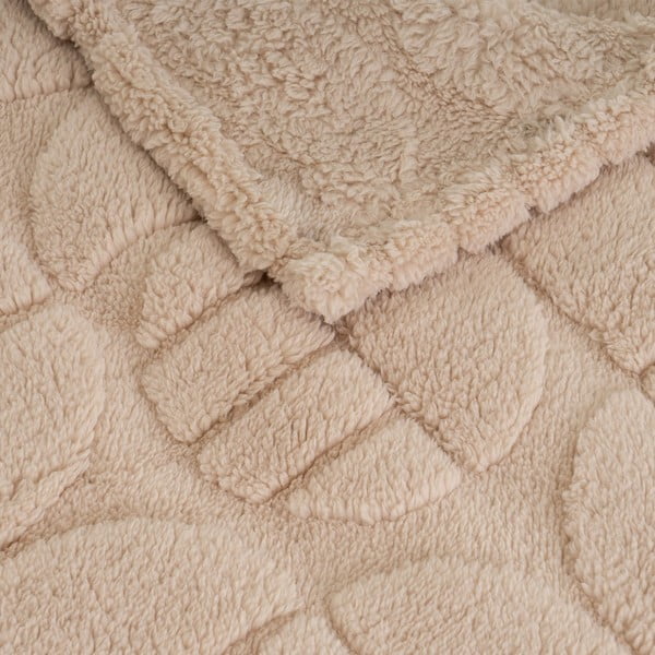 Svjetlo smeđa deka od mikropliša 130x160 cm Mid Century – Casa Selección-image-1