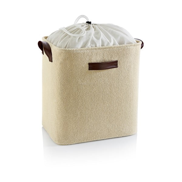 Bež tekstilna košara za rublje 55 l – Mioli Decor