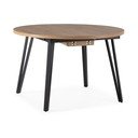 Okrugli proširiv blagovaonski stol u prirodnoj boji ø 120 cm Cleo – Marckeric