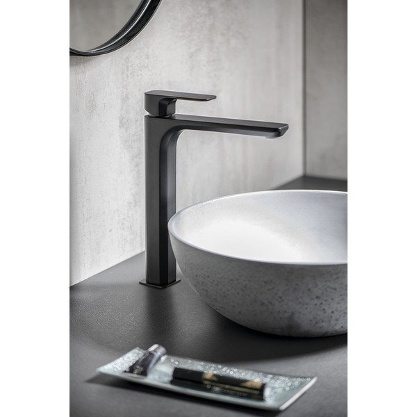 Mat crna stojeća slavina za umivaonik Spy – Sapho-image-1