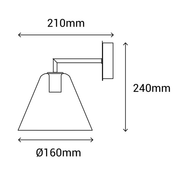 Brončana zidna svjetiljka SULION Gasby, ø 16 cm-image-3