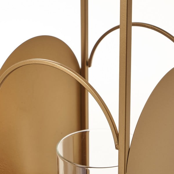 Metalni lampion u zlatnoj boji Casa Selección, visina 35 cm-image-2