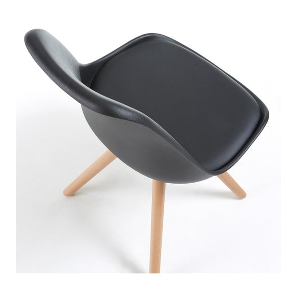 Crna stolica s bukovim nogama Bonami Essentials Lumos-image-2