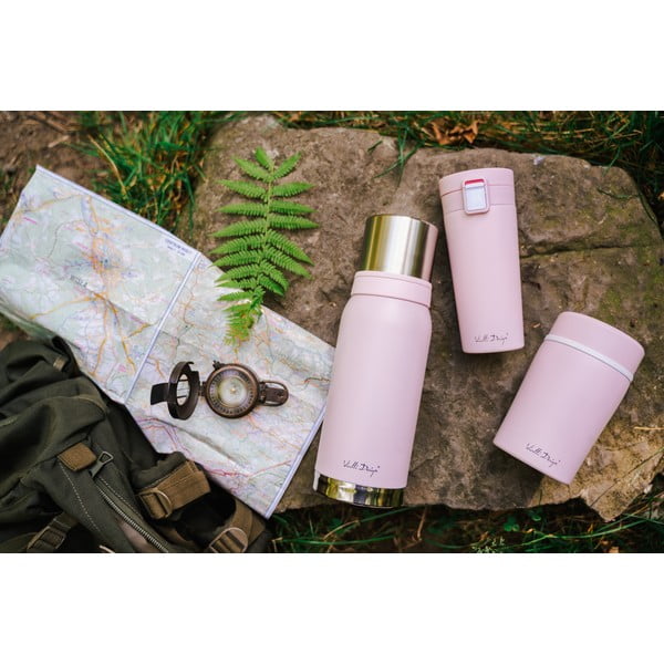 Ružičasta putna termo šalica Vialli Design Fuori, 400 ml-image-1