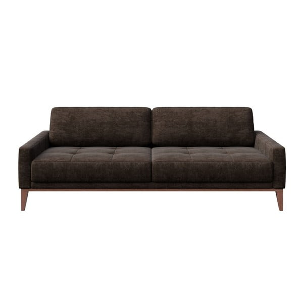 Tamnosmeđa sofa MESONICA Musso Tufted, 210 cm