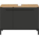 Tamno sivi ormarić za umivaonik u dekoru hrasta 80x59 cm Yonkers - Germania