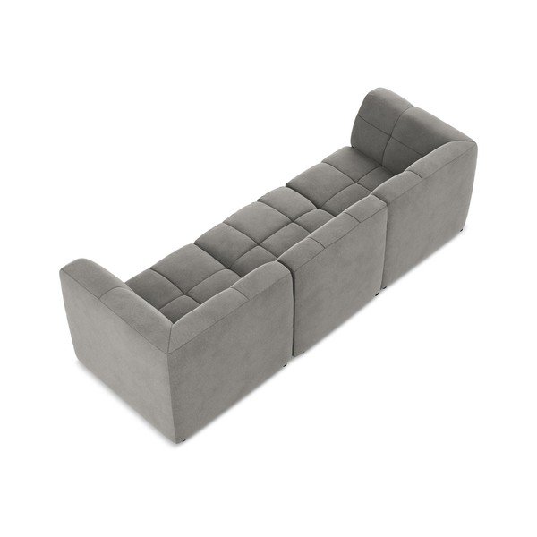 Siva baršunasti sofa 255 cm Aloha – Makamii-image-4