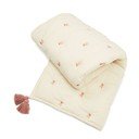 Svijetlo žuta/ružičasta prošivena deka za bebe od organskog pamuka 90x120 cm Bows – Cam Cam Copenhagen