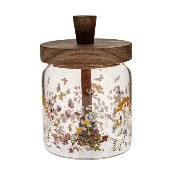 Staklena posuda za namirnice za med Flowers – Dakls