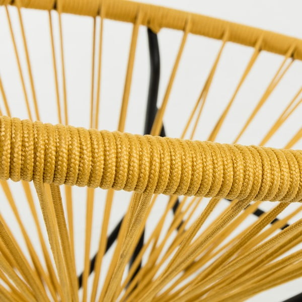 Senf žuta vrtna stolica sa čeličnom konstrukcijom Kave Home Samantha-image-4