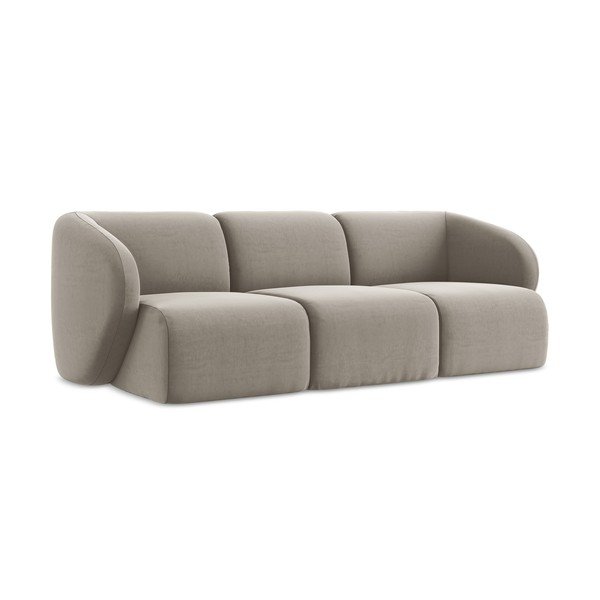 Svjetlo smeđa baršunasti sofa 244 cm Lani – Makamii-image-1