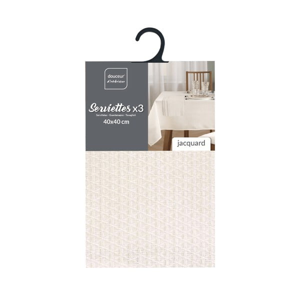 Ubrusi u setu 3 kom 40x40 cm Stella – douceur d'intérieur-image-1