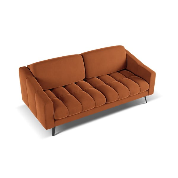 Narančasta baršunasti sofa 202 cm Nalu – Makamii-image-3