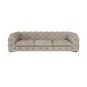 Sivo-bež baršunasti sofa 243 cm Chelsea – Ropez
