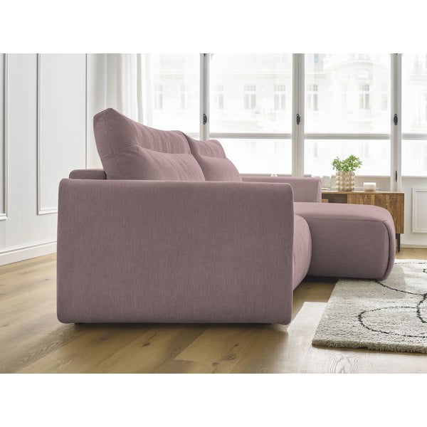 Svijetlo ružičasta kutna garnitura Aden – Bobochic Paris-image-3