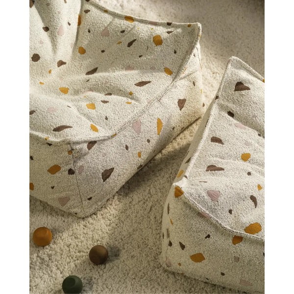 Bijela vreća za bebe od bouclé tkanine/od šenila Terrazzo Chair – Wigiwama-image-4