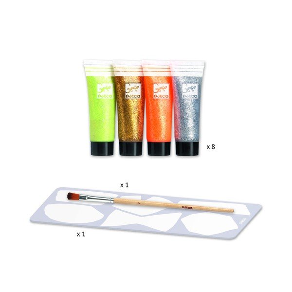 Set od 8 svjetlucavih tempera boja Djeco-image-1