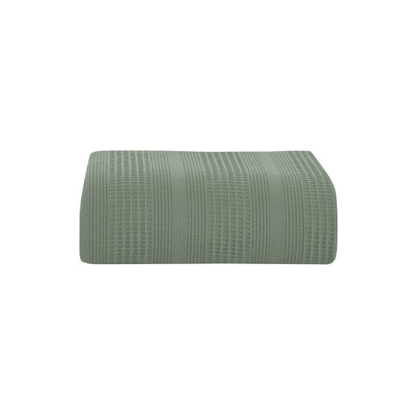 Zeleni pamučni prekrivač za bračni krevet 220x235 cm Leona - Mijolnir