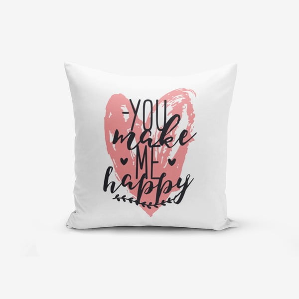 Pamučna ukrasna jastučnica Minimalist Cushion Covers You Make me Happy, 45 x 45 cm