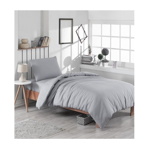 Siva posteljina Classy, 140 x 200 cm