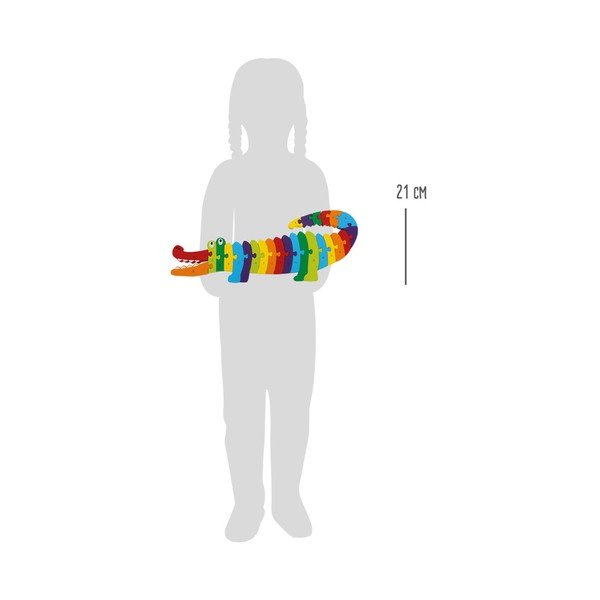 Obrazovni drveni puzzle Legler Crocodile ABC-image-1