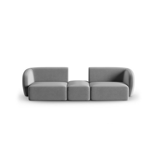 Siva baršunasti sofa 246 cm Paolo – Milo Casa