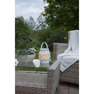 Bijela lampa Star Trading Flame Lantern, visina 16 cm