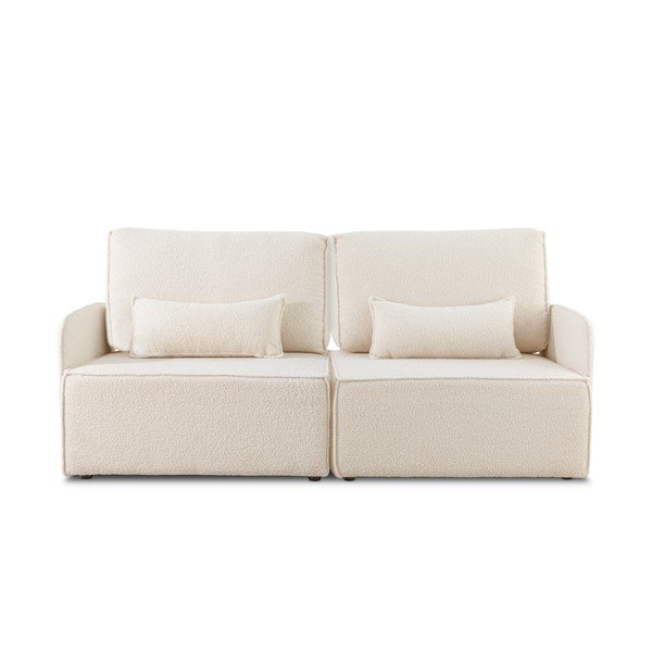 Krem kutna garnitura od bouclé tkanine (promjenjiva) – Really Nice Things-image-2