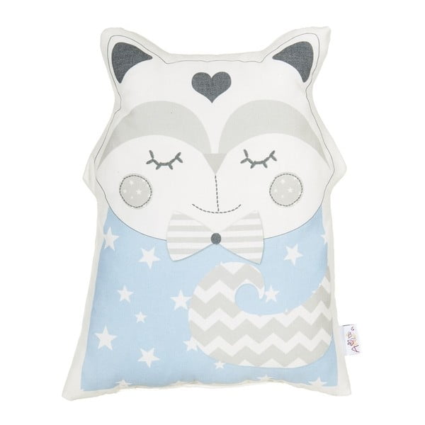 Plavi pamučni dječji jastuk Mike & Co. NEW YORK Pillow Toy Smart Cat, 23 x 33 cm