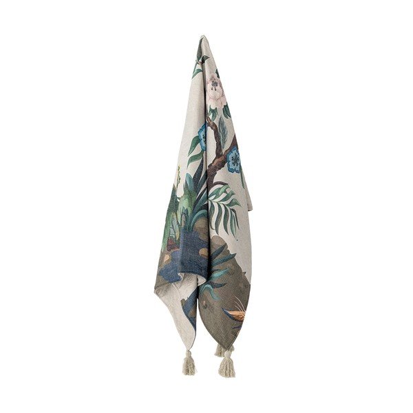 Zelena deka 130x155 cm Peacock – Bloomingville-image-4