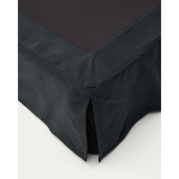 Antracitno sivi tapecirani krevet 90x200 cm Jaira – Kave Home-image-1