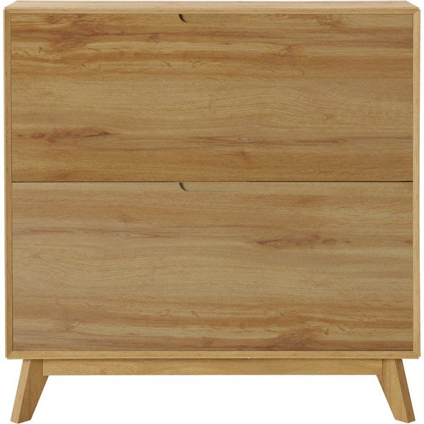 Preklopni ormarić za cipele u dekoru hrasta u prirodnoj boji Ezra – Støraa-image-2