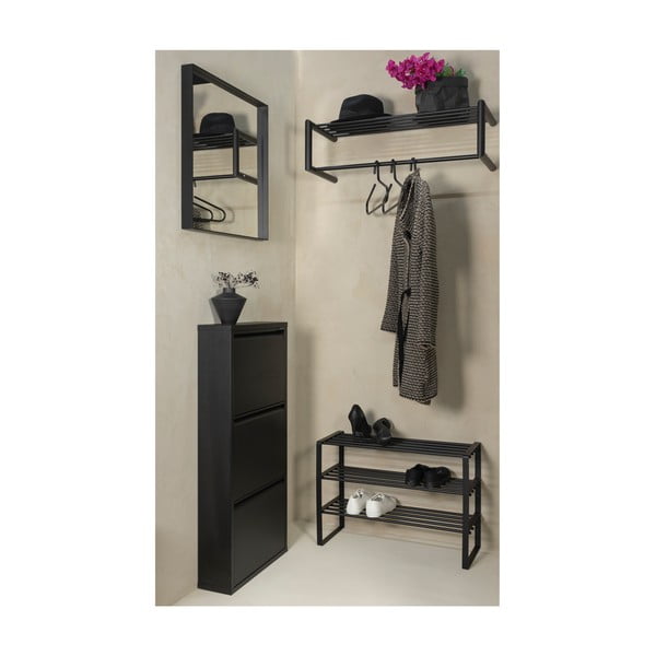 Crni metalni ormarić za cipele 70x48,5x29 cm Rex – Spinder Design-image-3