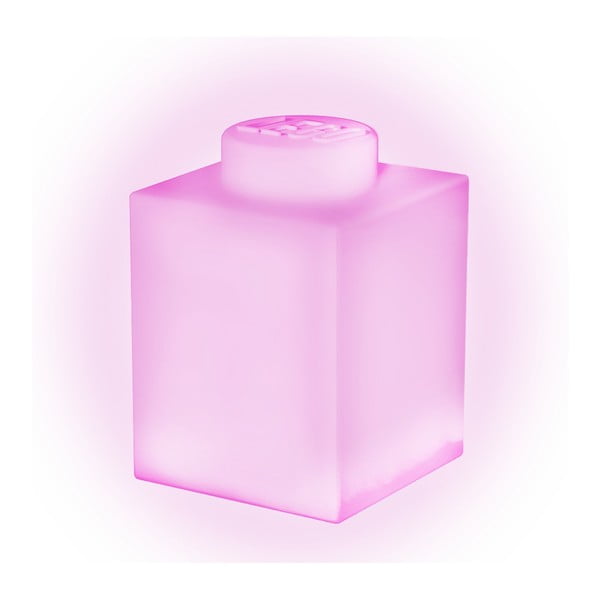 Ružičasta noćna svjetiljka od silikona LEGO® Classic Brick-image-1