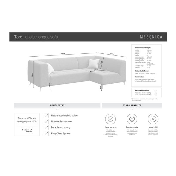 Tamnosiva kutna garnitura MESONICA Toro, lijevi kut-image-4