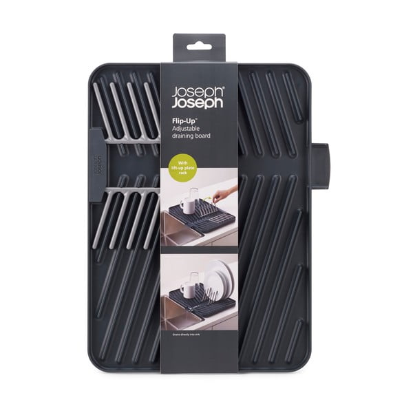 Crni ocjeđivač posuđa Joseph Joseph Flin-Up-image-1
