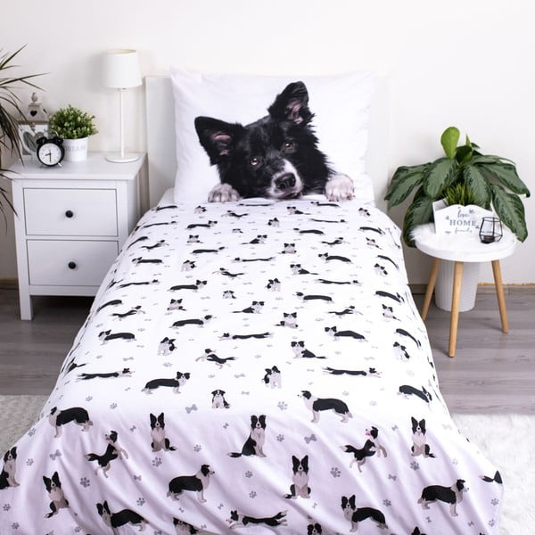 Pamučna dječja posteljina za krevet za jednu osobu 140x200 cm Border Collie – Jerry Fabrics-image-2