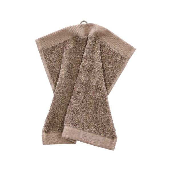 Smeđi pamučan ručnik od frotira 30x30 cm Comfort – Södahl-image-2